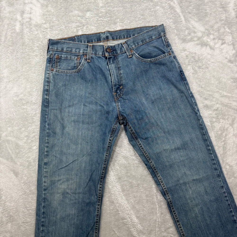 Levi s 559 Relaxed Straight Jeans Mens 33x34 Blue Medium Wash Denim WaterLess